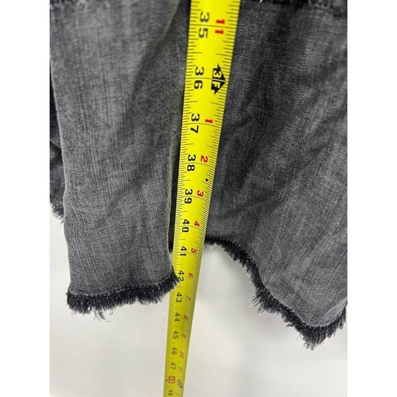 EASEL EXTRA Oversized Shirt Dress-Distressed Unique Statement Sleeves Grey Small - Picture 12 of 13